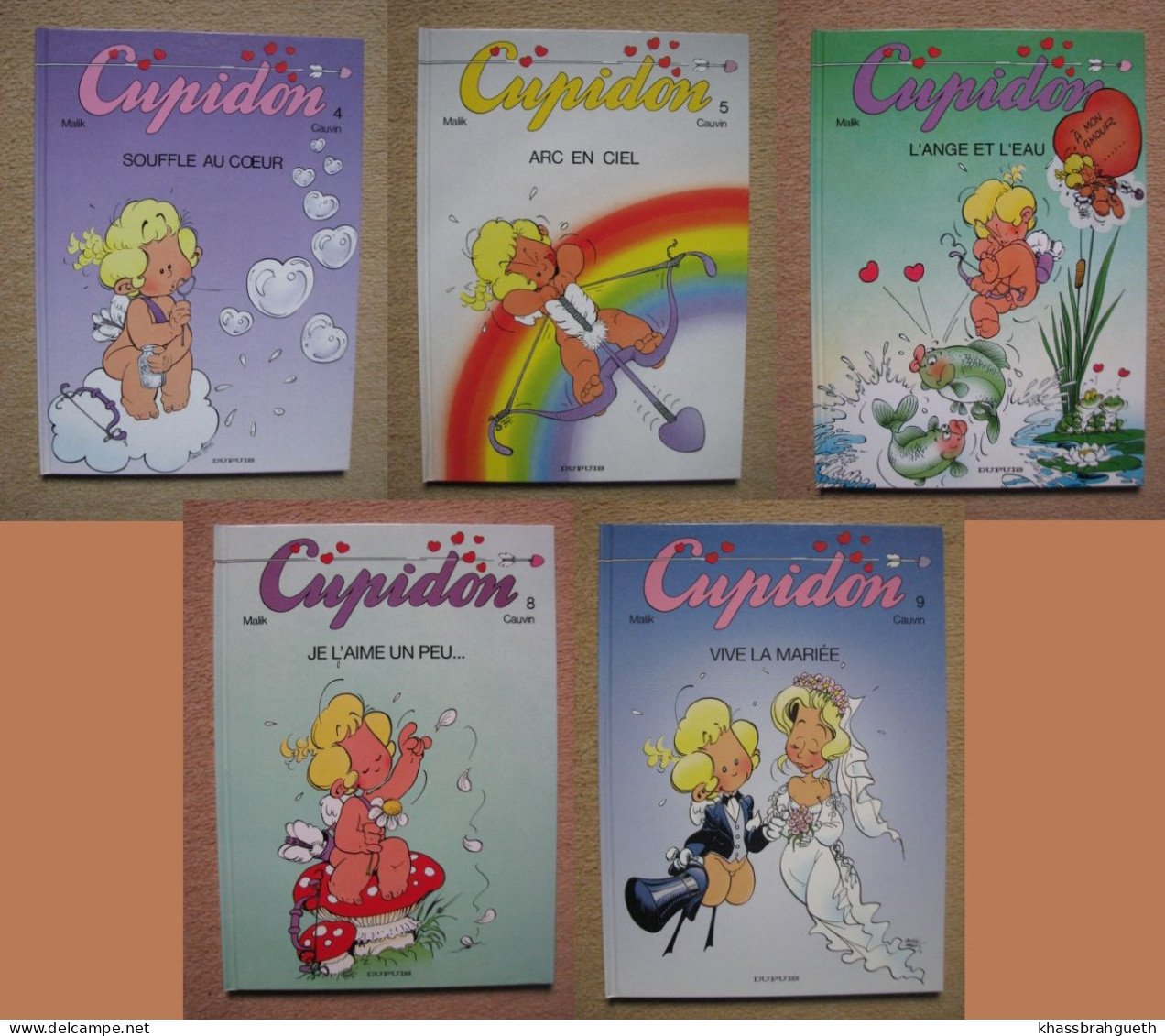 MALIK & CAUVIN . CUPIDON - LOT DE 5 ALBUMS - TOMES 4, 5, 6, 8, 9 (EO) - Cupidon