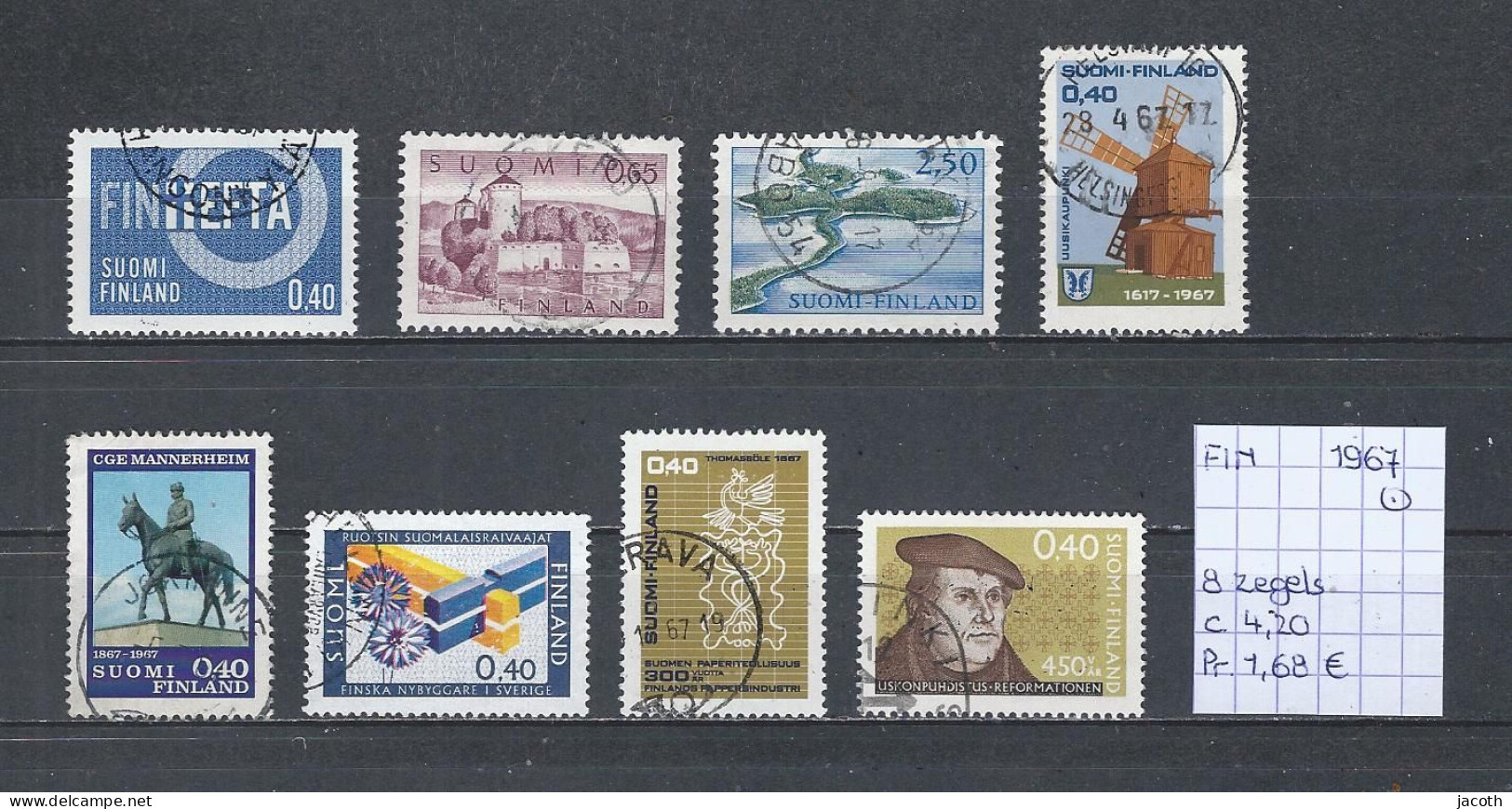 (TJ) Finland 1967 - 8 Zegels (gest./obl./used) - Used Stamps