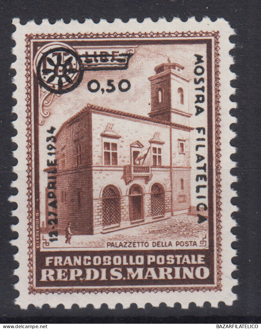 SAN MARINO 1931 POSTA AEREA VEDUTE 1 LIRA N.3 USATO - Gebruikt