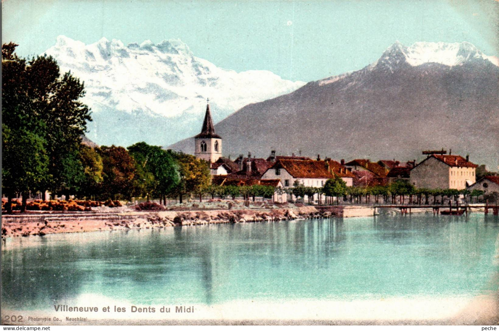 N°112792 -cpa Villeneuve Et Les Dents Du Midi- - Villeneuve