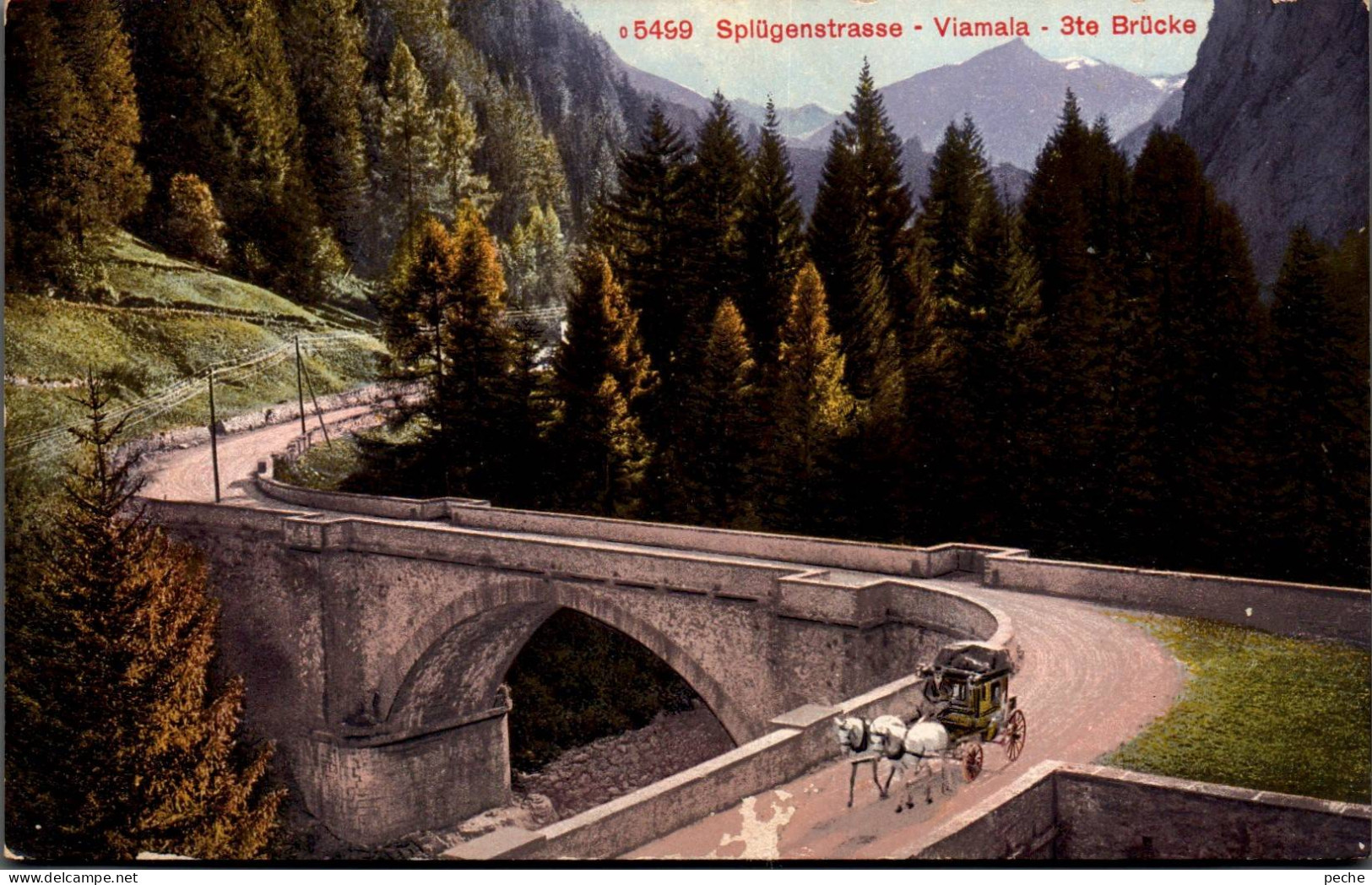 N°112799 -cpa Splügenstrasse -Viamala -Ste Brücke- - Splügen