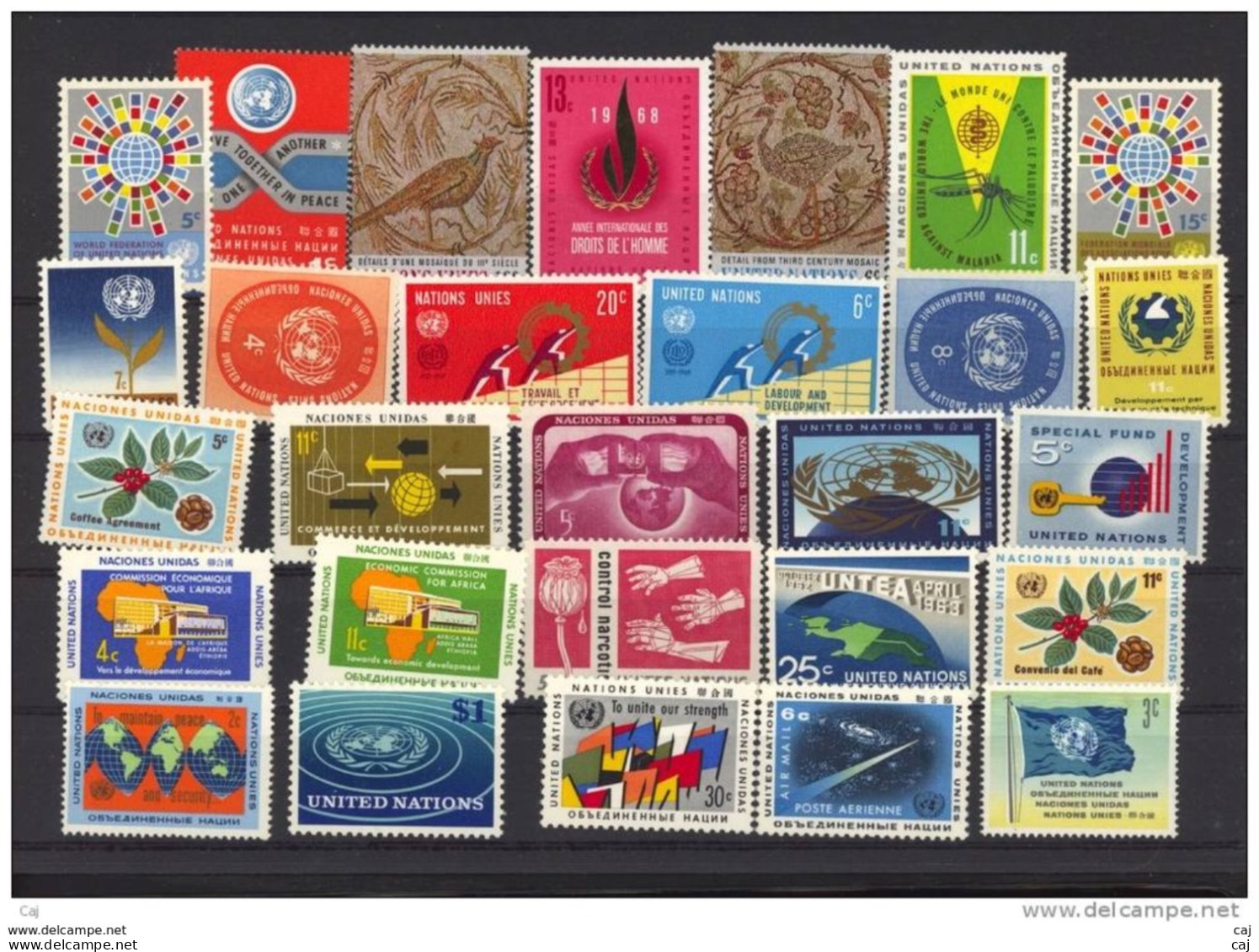 C 194  -  NU-ONU -  New York  :  Lot  De 71 Timbres ** - Collections, Lots & Series