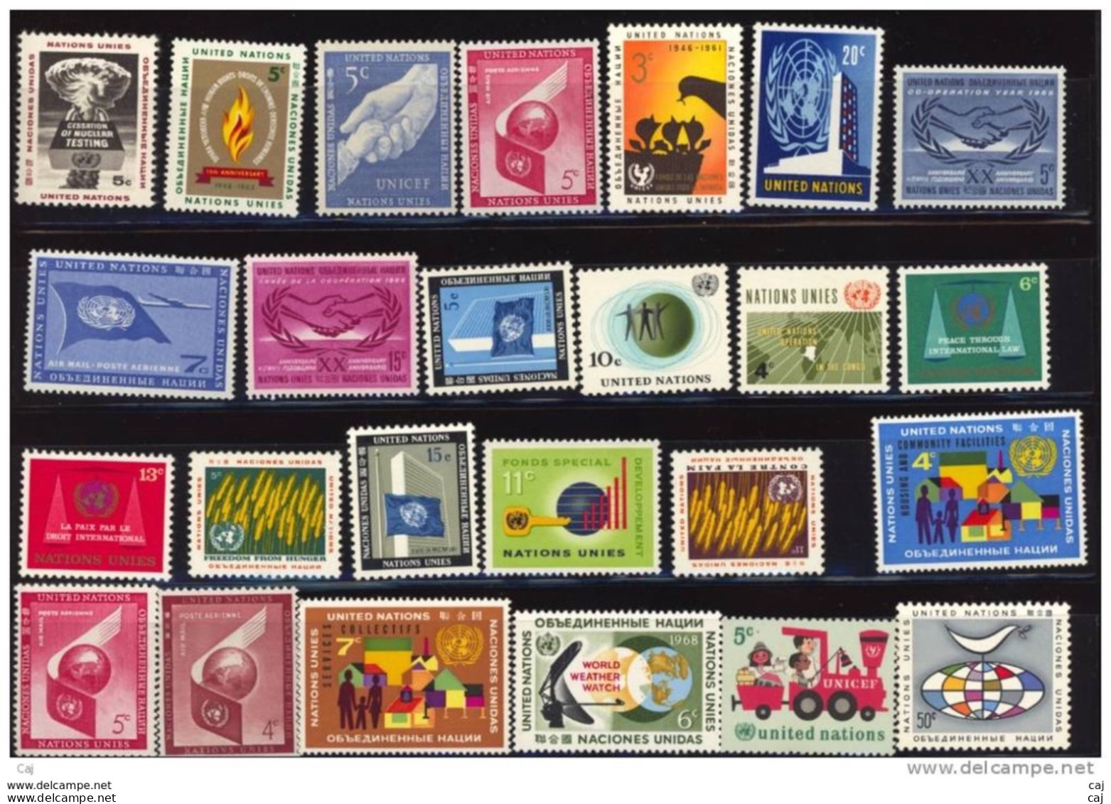 C 194  -  NU-ONU -  New York  :  Lot  De 71 Timbres ** - Collections, Lots & Séries