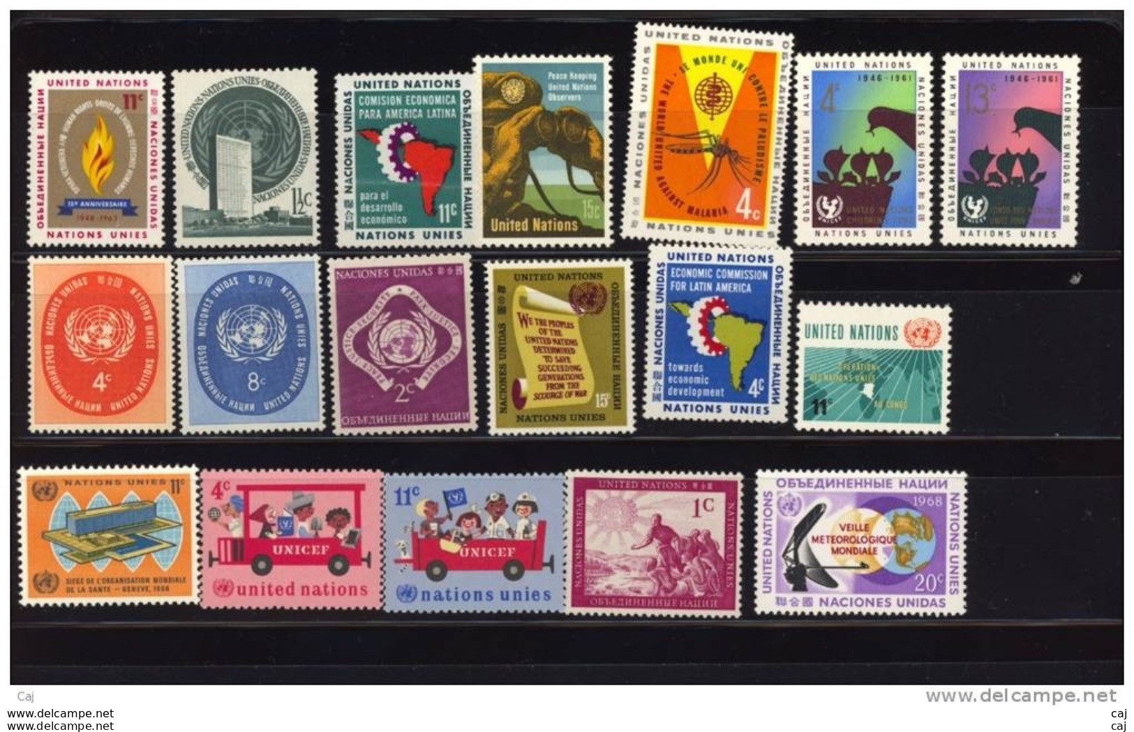 C 194  -  NU-ONU -  New York  :  Lot  De 71 Timbres ** - Collections, Lots & Series