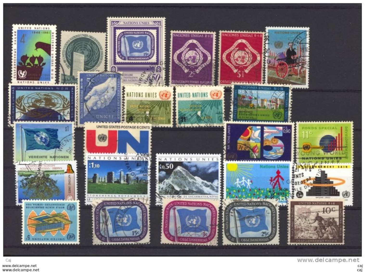 C 195  -  NU-ONU  :  Lot  De 61 Timbres (o) - Lots & Serien