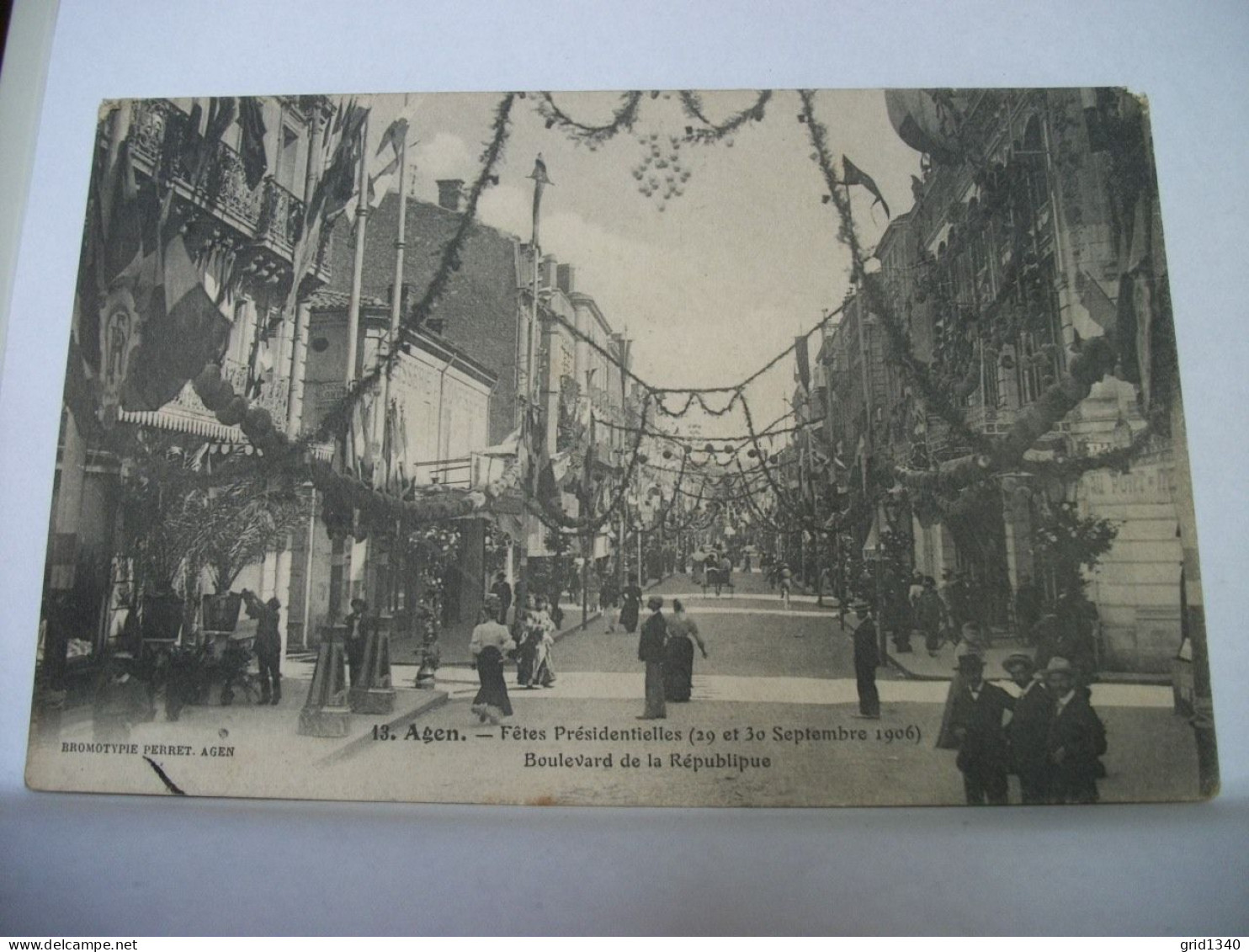 47 8809 CPA 47 AGEN. FETES PRESIDENTIELLES 1906. BOULEVARD DE LA REPUBLIQUE - ANIMATION - Sonstige & Ohne Zuordnung