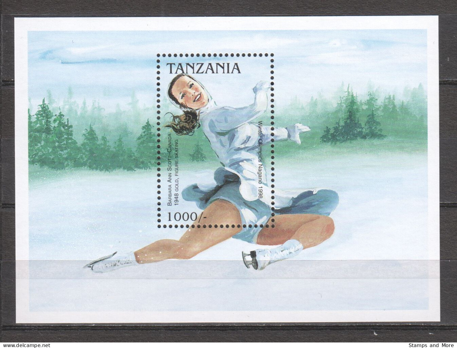 Tanzania 1997 Mi Block 369 MNH WINTER OLYMPICS NAGANO 1998 - Winter 1998: Nagano