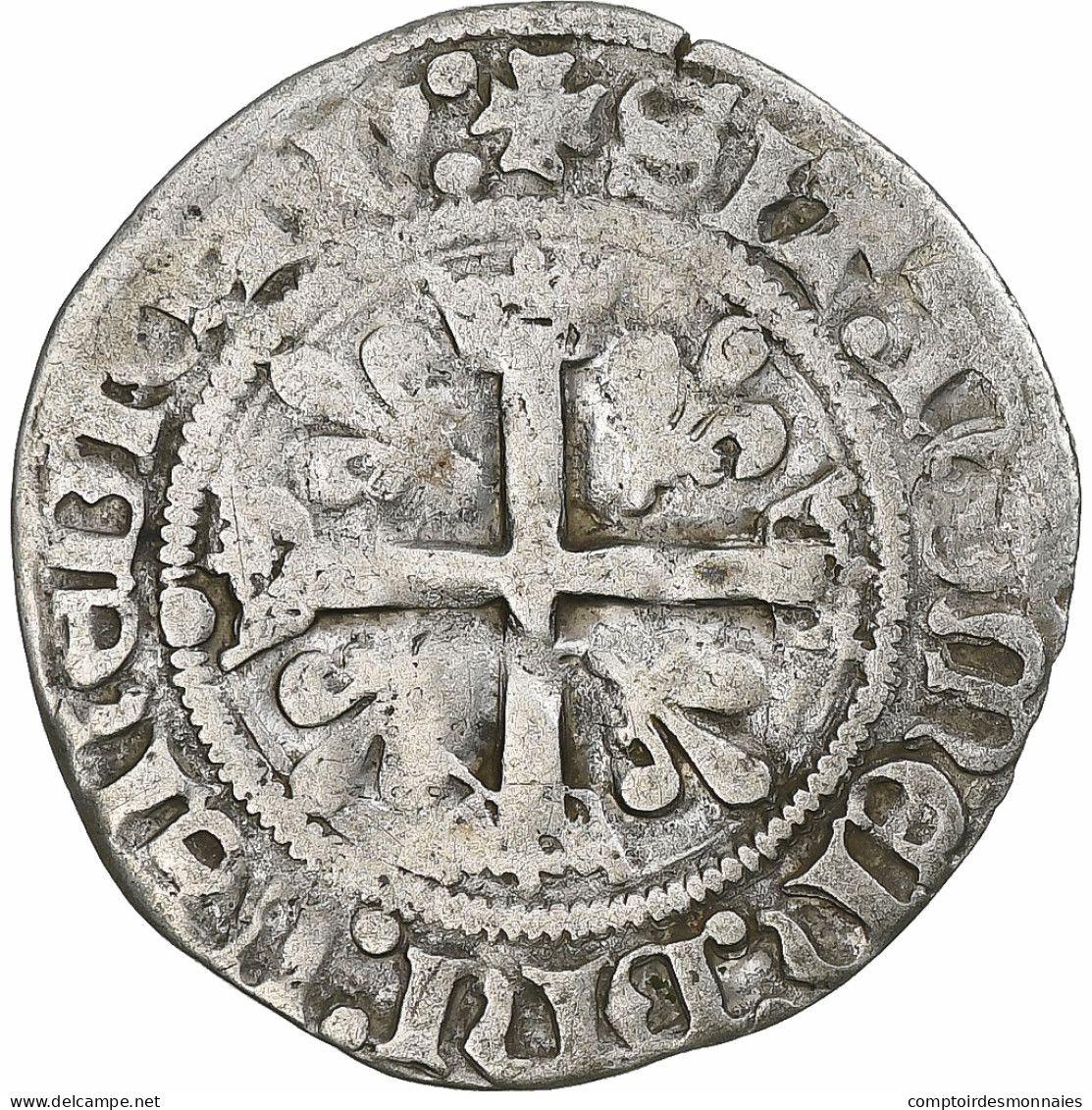 France, Charles VIII, Dizain Karolus, Rouen, TB+, Billon, Gadoury:82 - 1483-1498 Karel VIII