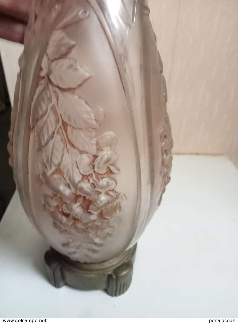 vase lampe 1900 signé daillet hauteur 27 cm