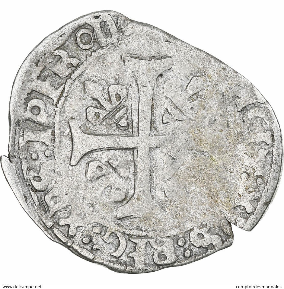 France, François Ier, Dizain Franciscus, Villefranche De Rouergue, TB+, Billon - 1515-1547 François 1er