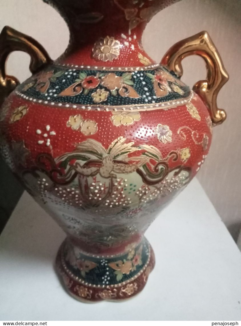 vase ancien satsuma hauteur 31 cm diamètre 20 cm