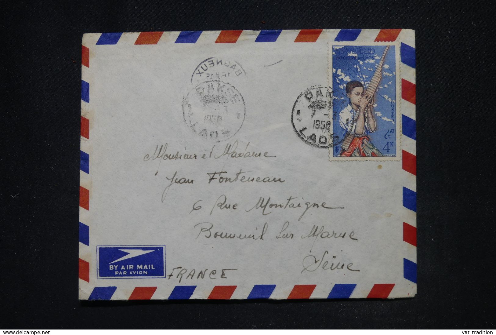 LAOS - Enveloppe De Pakse Pour La France En 1956 - L 147564 - Laos