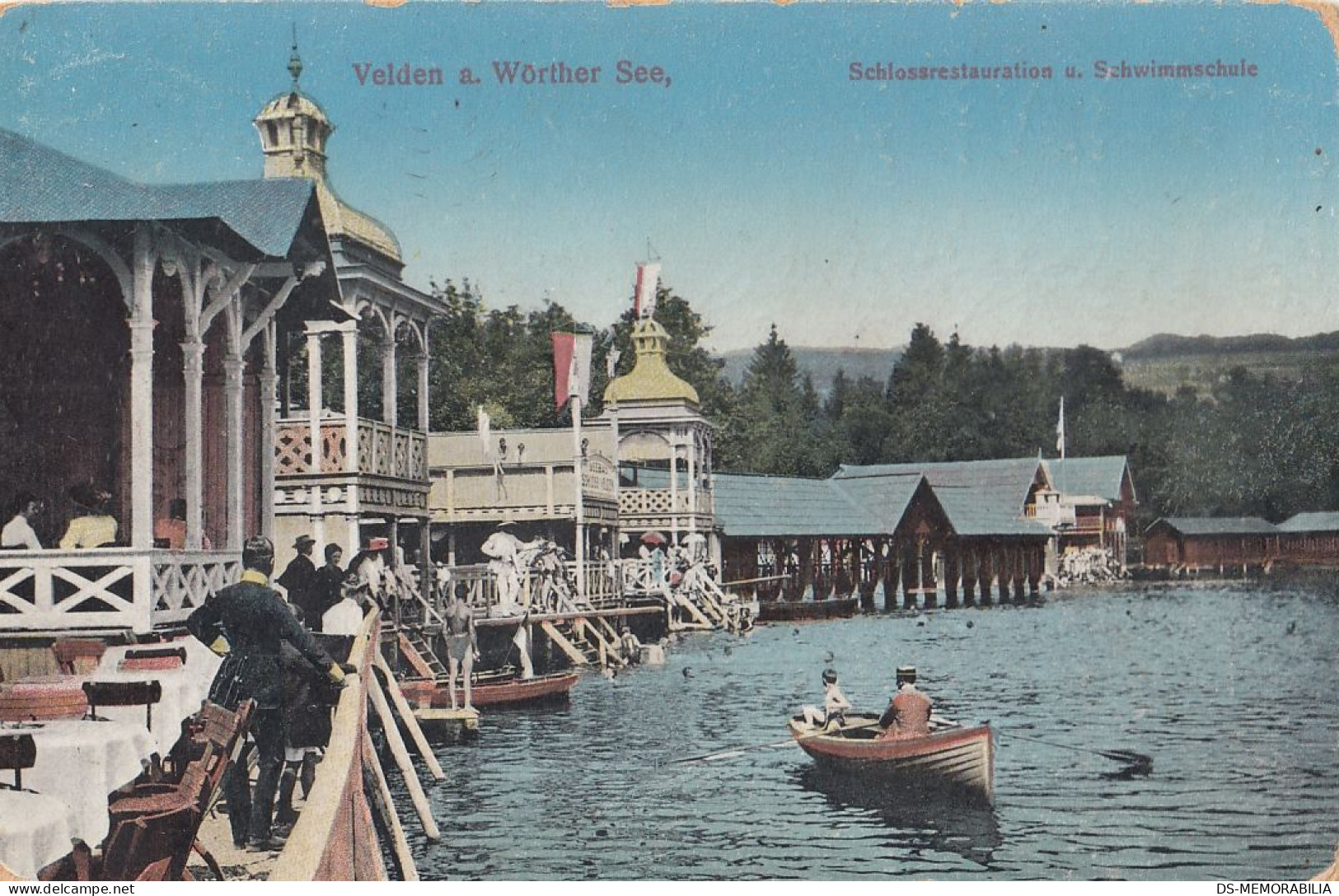 Velden Am Worther See - Schlossrestauration Und Schwimmschule 1913 - Velden