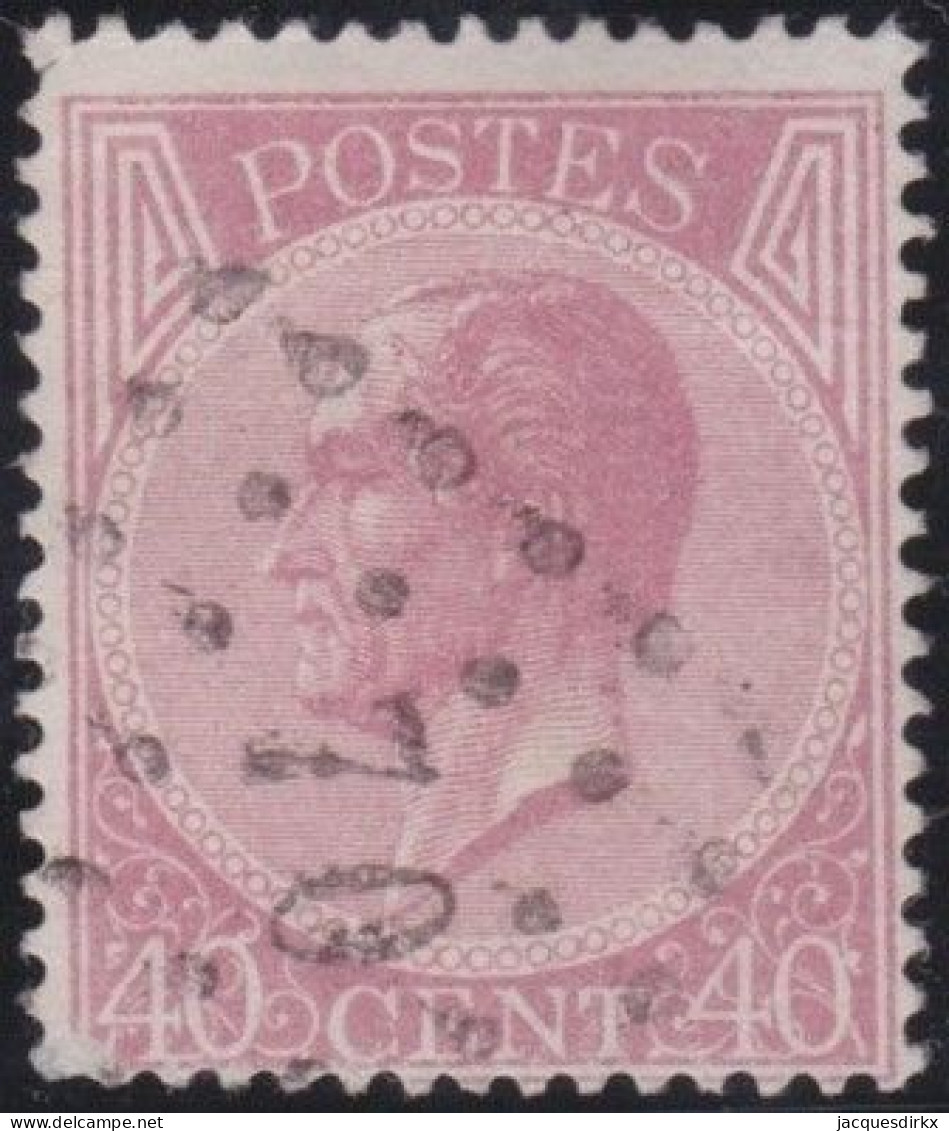 Belgie  .   OBP    .    20-A       .    O     .   Gestempeld     .   /   .    Oblitéré - 1865-1866 Profilo Sinistro