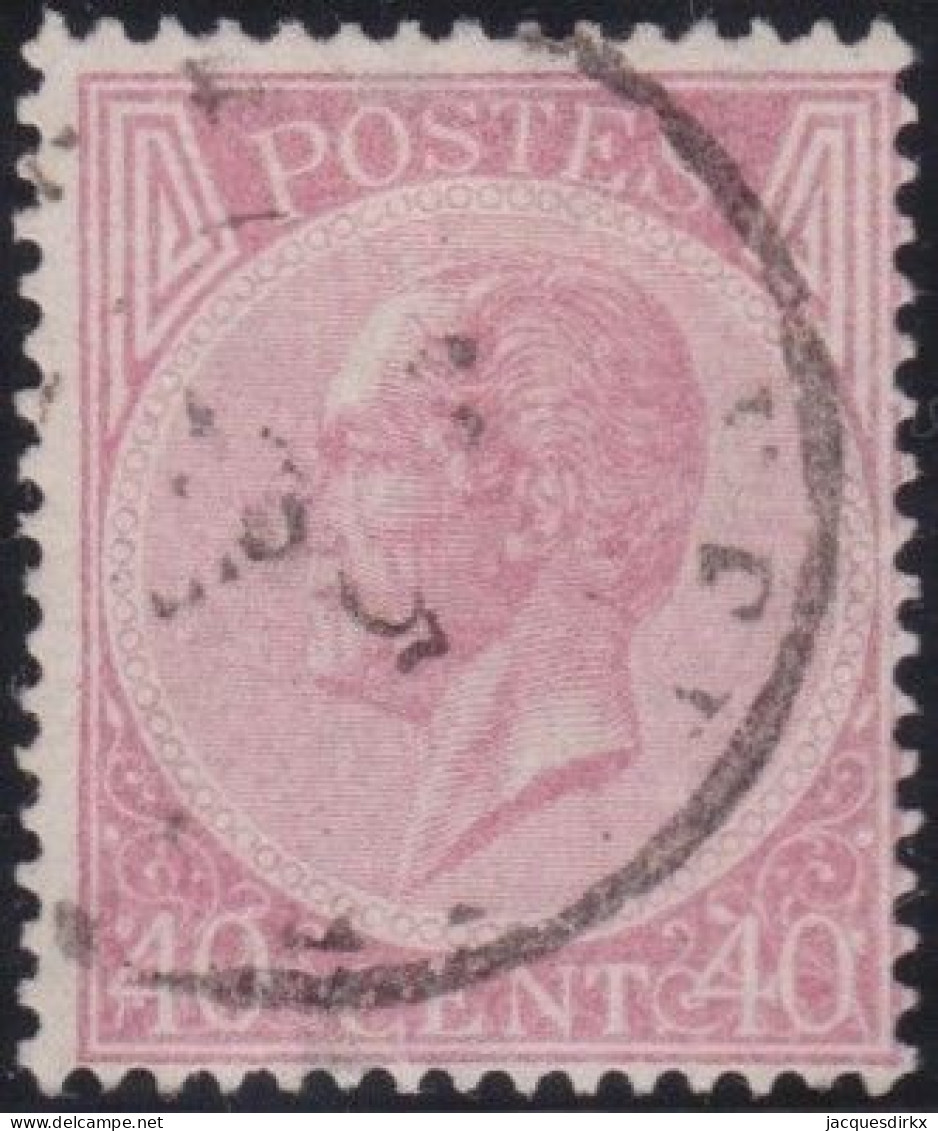 Belgie  .   OBP    .    20-A       .    O     .   Gestempeld     .   /   .    Oblitéré - 1865-1866 Linksprofil