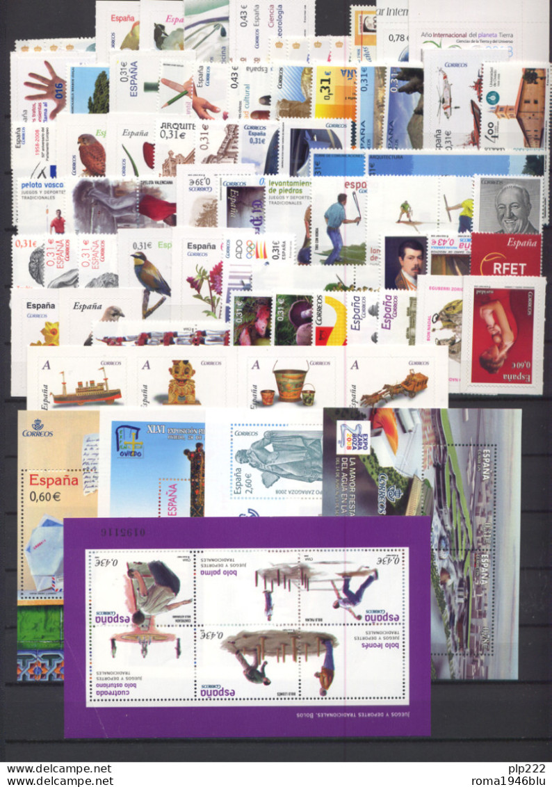 Spagna 2008 Annata Completa / Complete Year Set **/MNH VF - Années Complètes