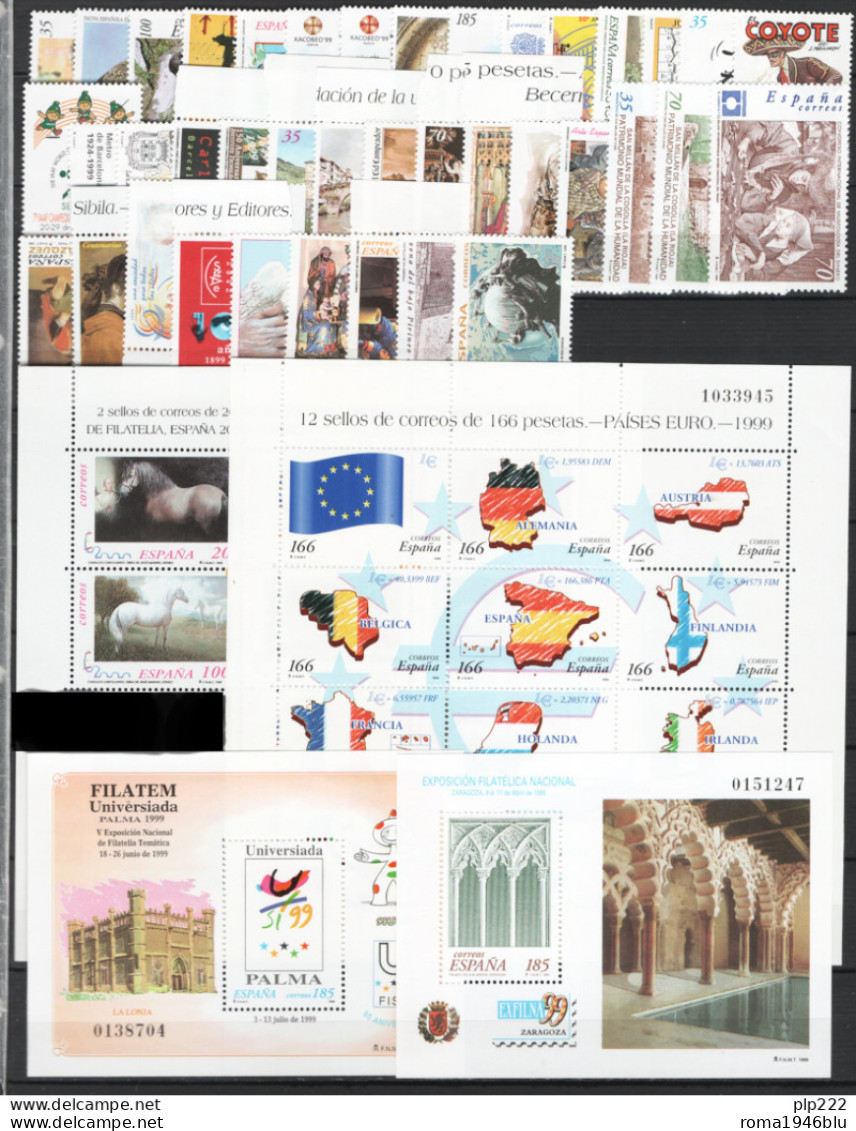 Spagna 1999 Annata Completa / Complete Year Set **/MNH VF - Années Complètes