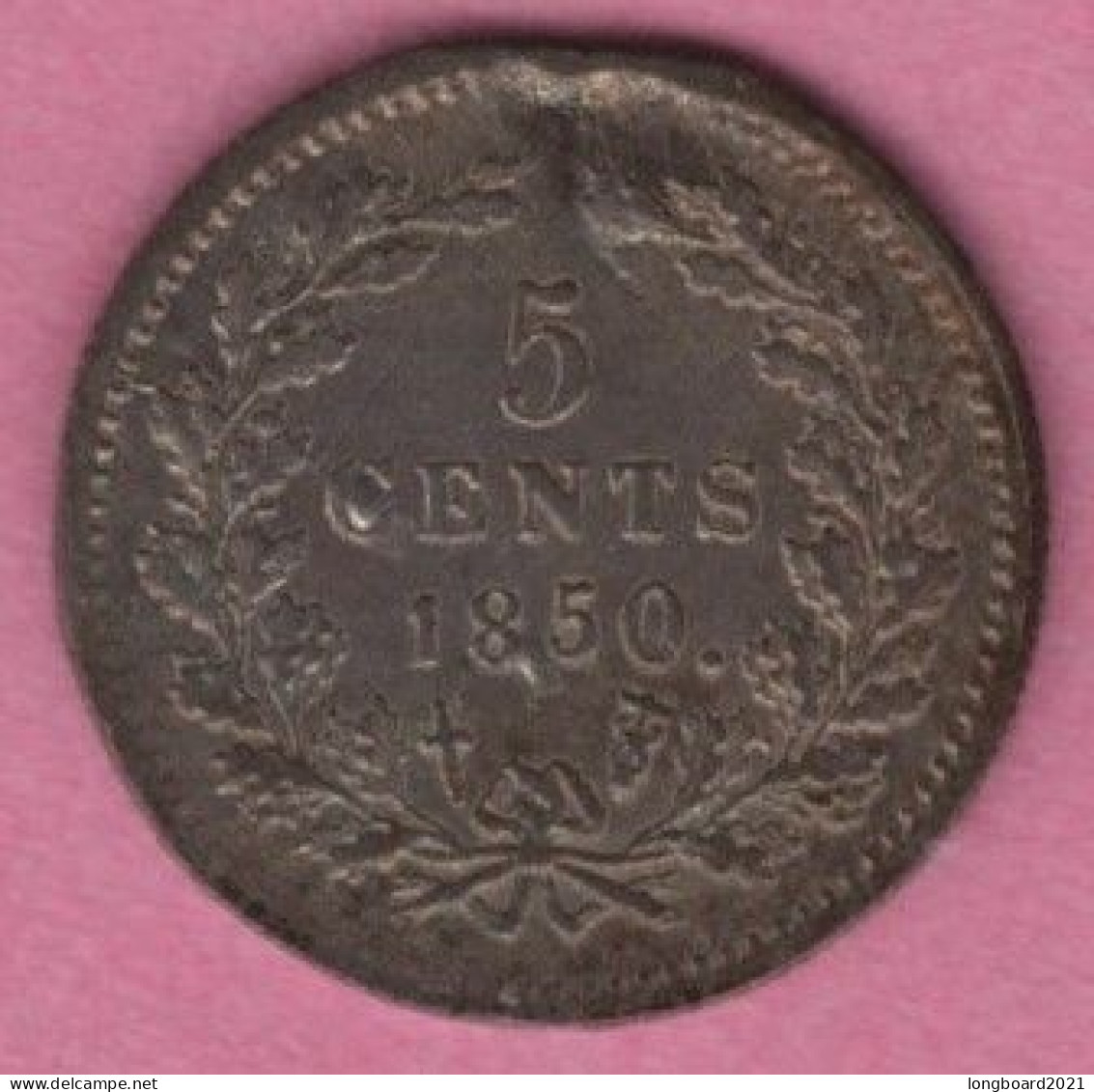 NETHERLANDS - 5 CENT 1850 - 1849-1890 : Willem III