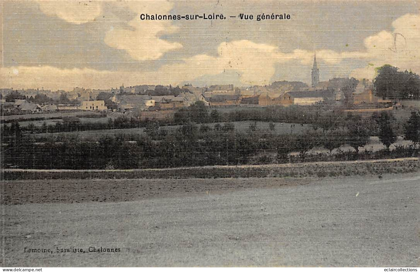 Chalonnes Sur Loire           49        Vue Générale   Carte Toiléee Couleur            (voir Scan) - Chalonnes Sur Loire