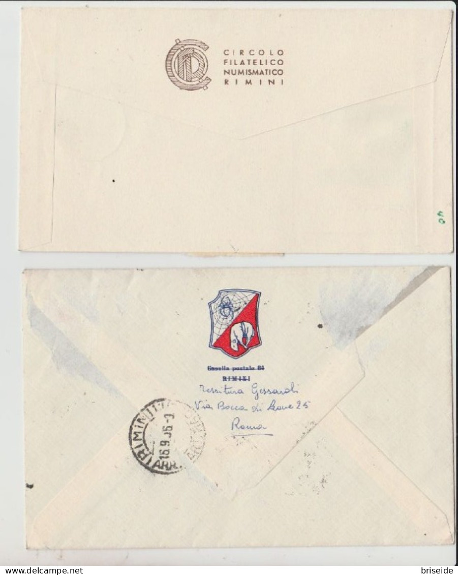 1956 N.2 BUSTE EUROPA CEPT PREMIER JOUR D'EMISSION FIRST DAY COVER ERSTTAGSBRIEF 1°GIORNO DI EMIS. REPUB. ITALIANA 1956 - 1956