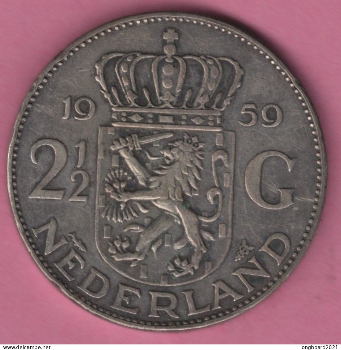 NETHERLANDS - 2 1/2 GULDEN 1959 - 1948-1980: Juliana