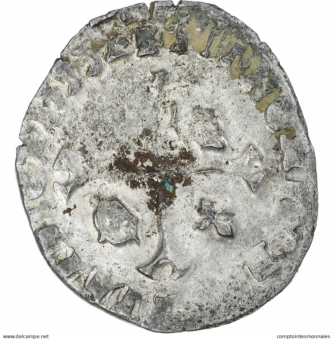 France, Henri IV, Douzain Aux Deux H, 1593, Montpellier, TB, Billon, Gadoury:552 - 1589-1610 Hendrik IV