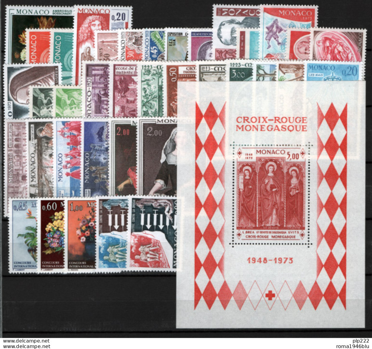 Monaco 1973 Annata Completa Con Posta Aerea / Complete Year Set With Air Mail **/MNH VF - Años Completos