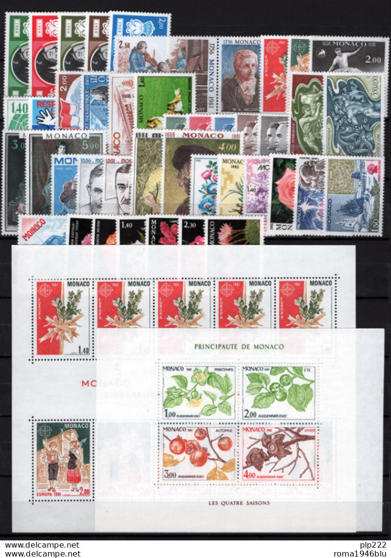 Monaco 1981 Annata Completa Con Preann / Complete Year Set With Precancel **/MNH VF - Volledige Jaargang