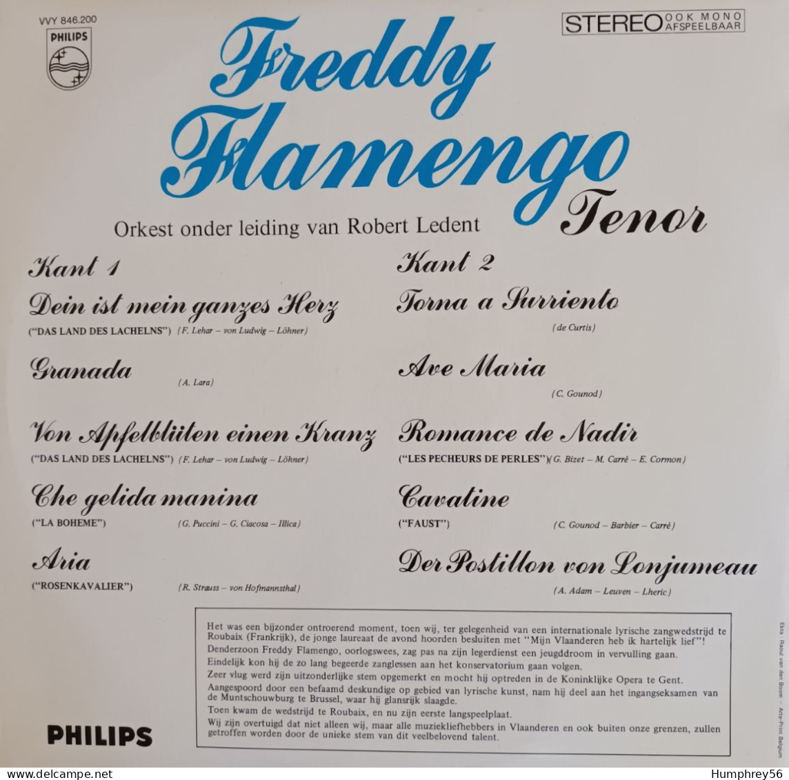 1969 - Freddy FLAMENGO & Robert Ledent - Opera / Operette