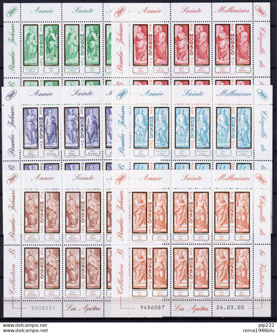 Monaco 2000 Unif.2243/48 Minisheet **/MNH VF - Blokken