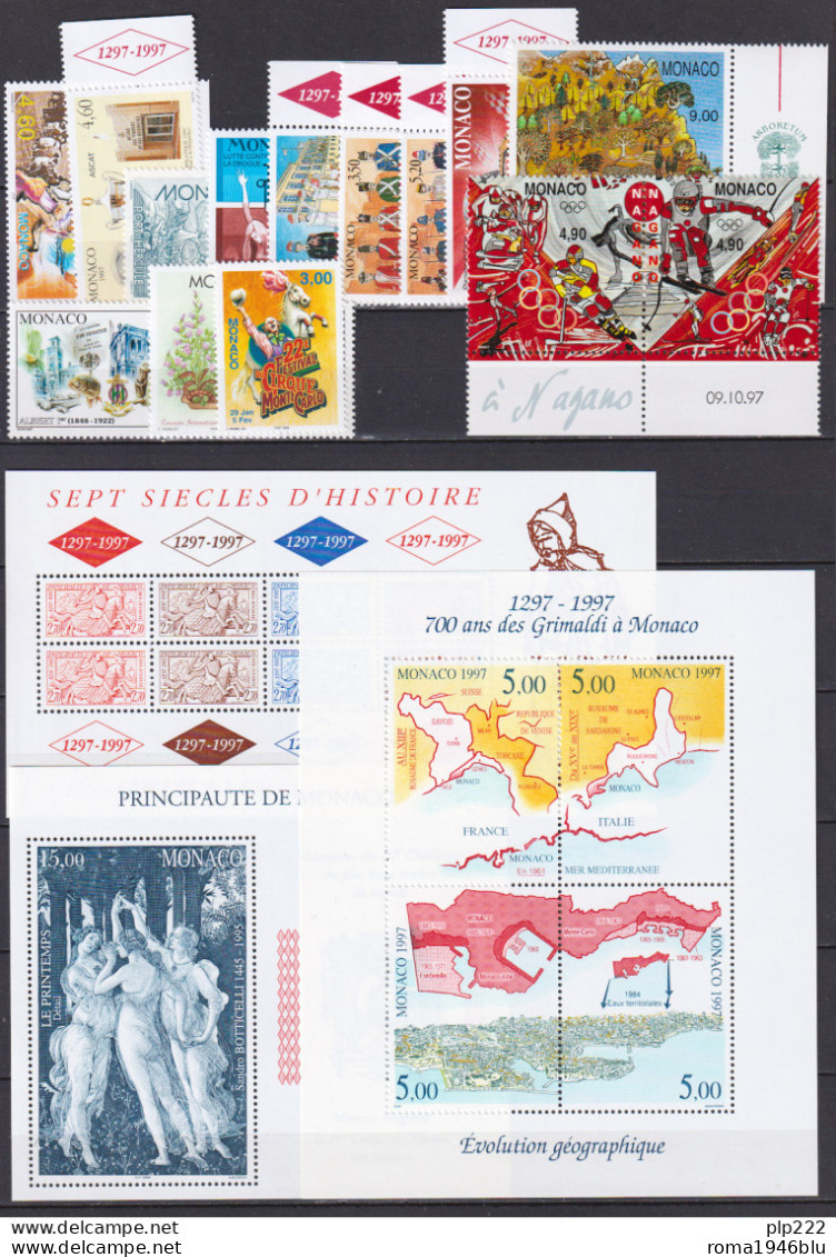 Monaco 1997 Annata Quasi Completa / Almost Complete Year Set **/MNH VF - Volledige Jaargang