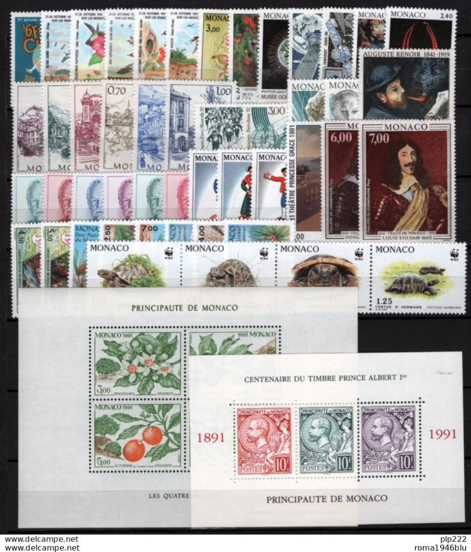 Monaco 1991 Annata Completa / Complete Year Set **/MNH VF - Full Years