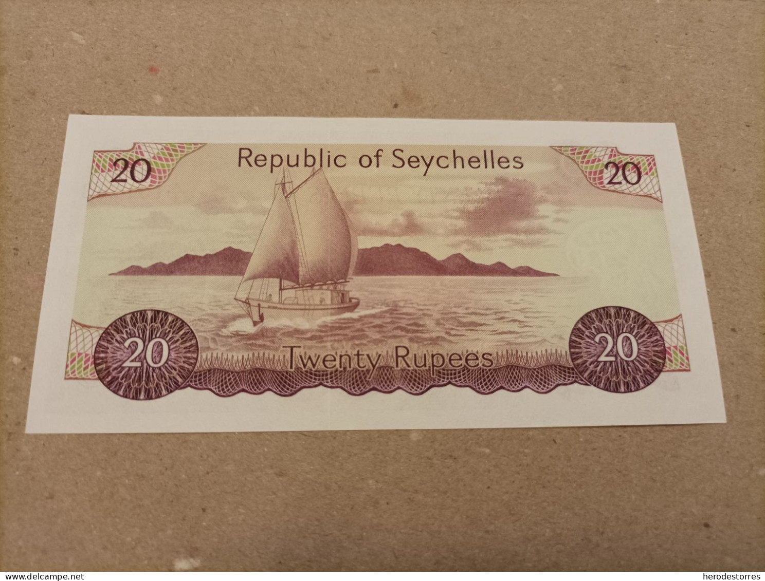 Billete De Seychelles De 20 Rupias, Año 1977, Serie A, UNC - Seychelles