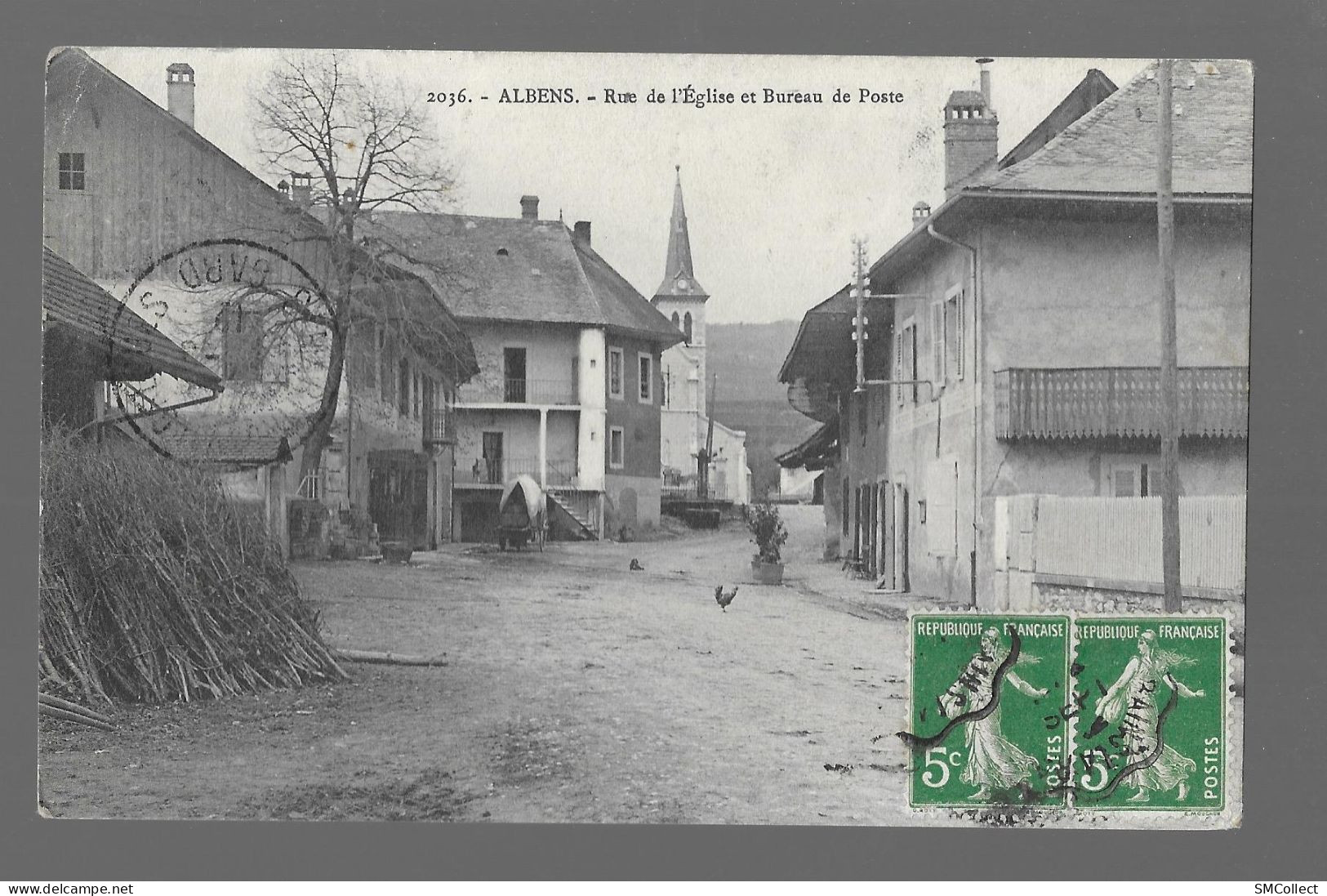 Albens, Rue De L'église Et Bureau De Poste (A6p75) - Albens