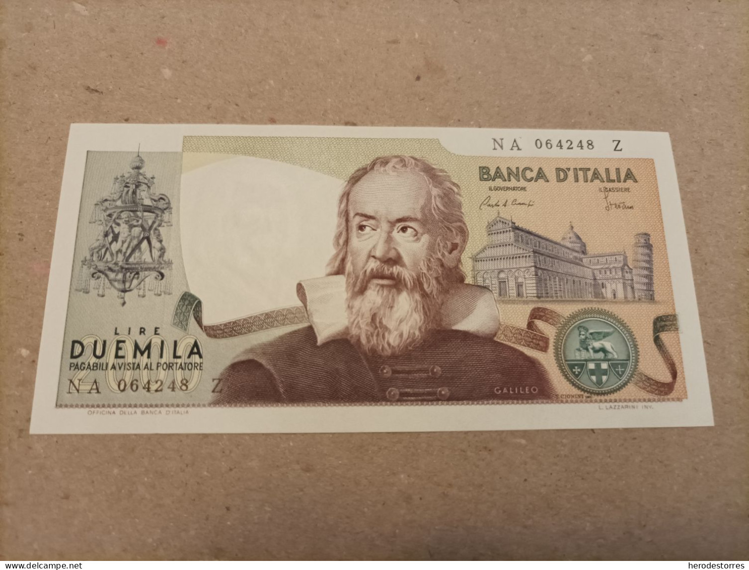 Billete De Italia De 2000 Liras, Año 1983, UNC - To Identify