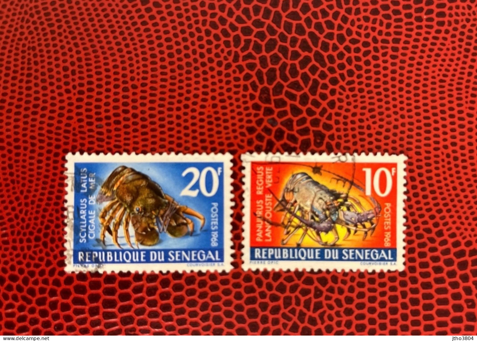 SENEGAL 1968 2v Used YT 305 306 Mi 374 375 Crustaceos Crustaceans Crabs Marine Life Pez Fish Peixe Fisch - Crustaceans