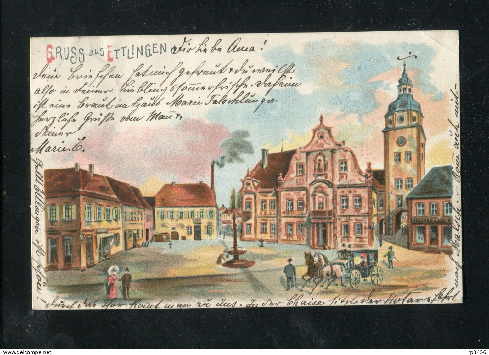 "GRUSS AUS ETTLINGEN" 1900, Fruehe Color-AK (Litho), Sehr Gute Erhaltung (C190) - Ettlingen