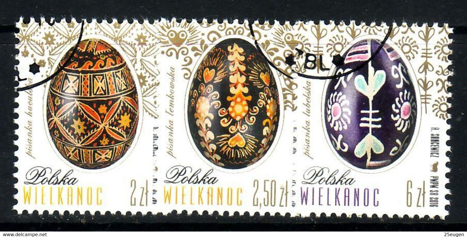 POLAND 2016 Michel No 4820-22 Used - Oblitérés