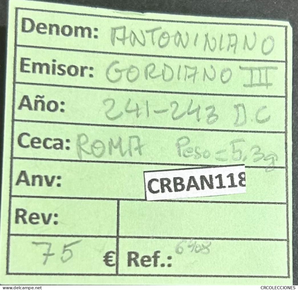 CRBAN118 MONEDA ROMANA ANTONINIANO VER DESCRIPCION EN FOTO - Autres & Non Classés