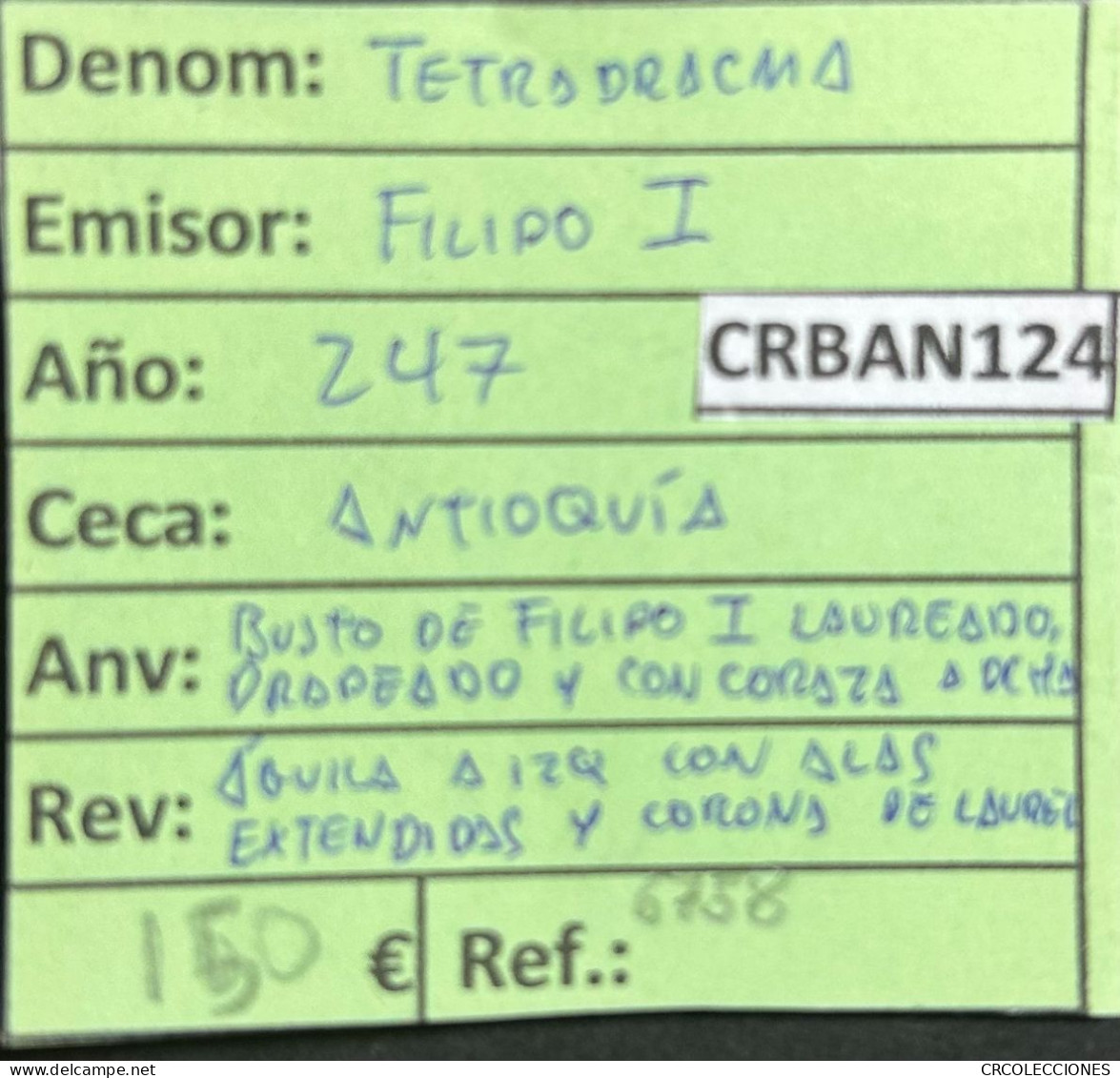 CRBAN124 MONEDA TETRADACMA VER DESCRIPCION EN FOTO - Otros & Sin Clasificación