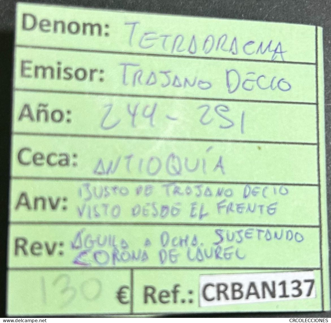 CRBAN137 MONEDA TETRADACMA VER DESCRIPCION EN FOTO - Otros & Sin Clasificación