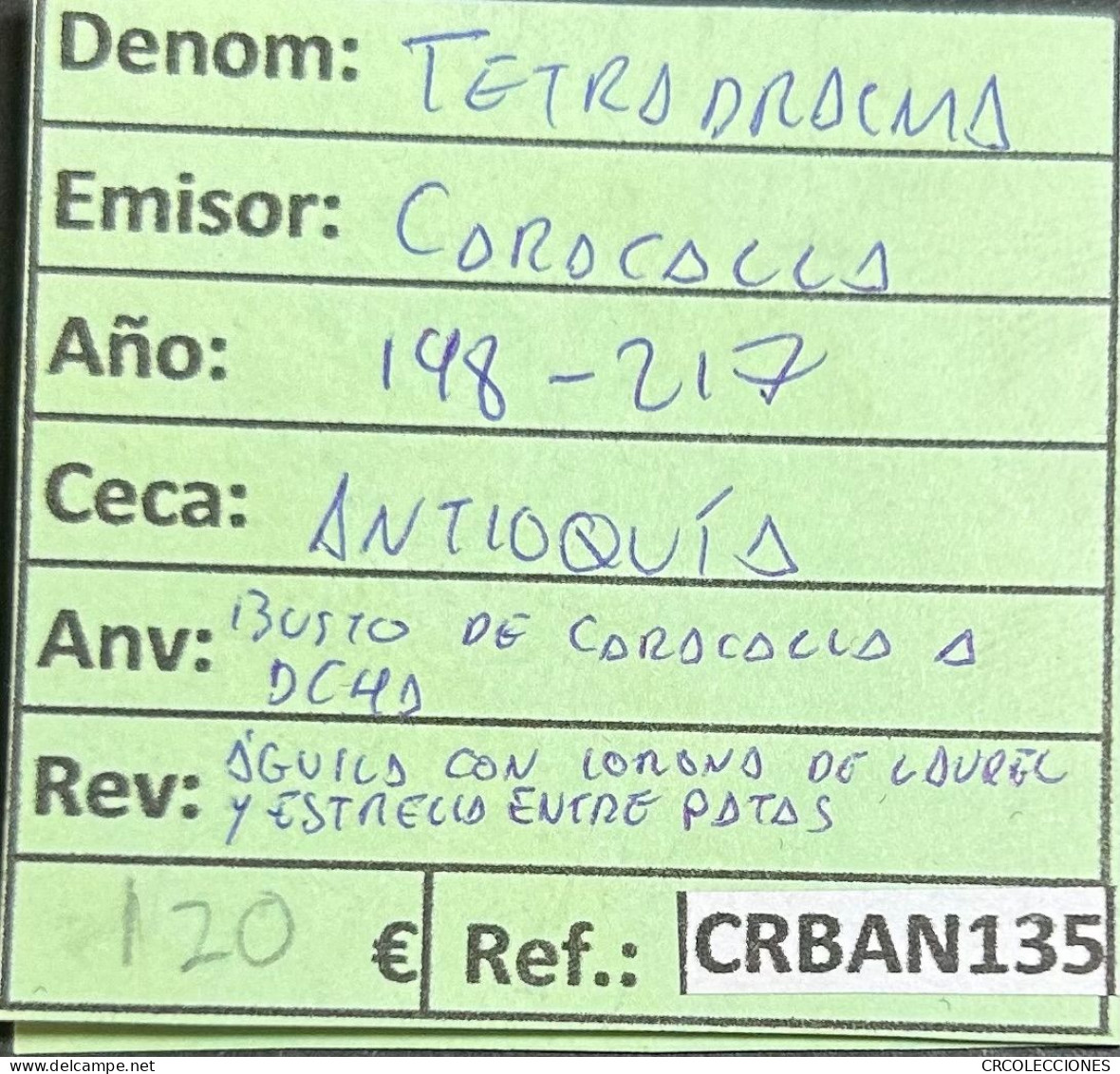 CRBAN135 MONEDA TETRADACMA VER DESCRIPCION EN FOTO - Otros & Sin Clasificación