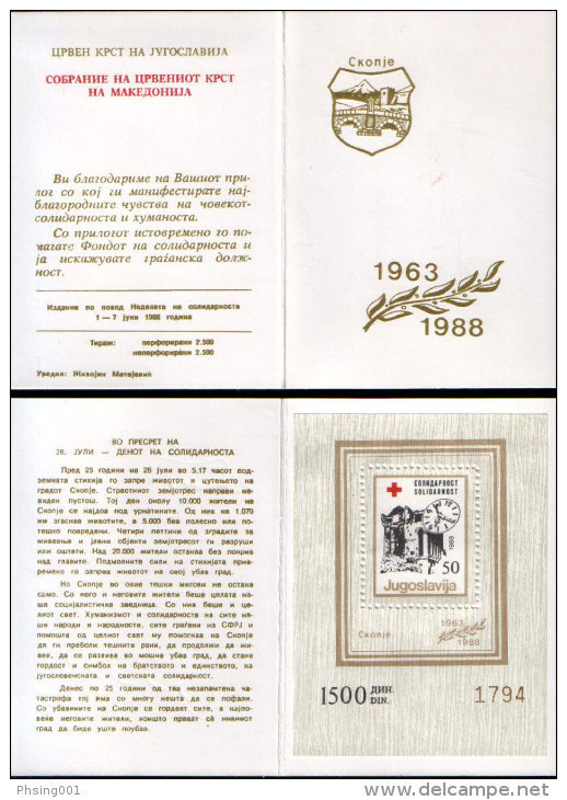 Yugoslavia 1988 Red Cross Solidarity Croix Rouge Rotes Kreuz, Tax Charity, Perforated + Imperforated Booklet MNH - Segnatasse