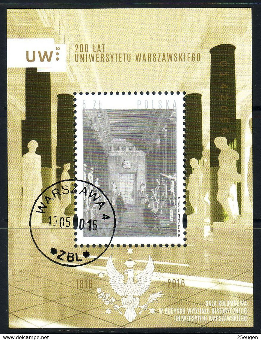 POLAND 2016 Michel No Bl 250 Used - Used Stamps