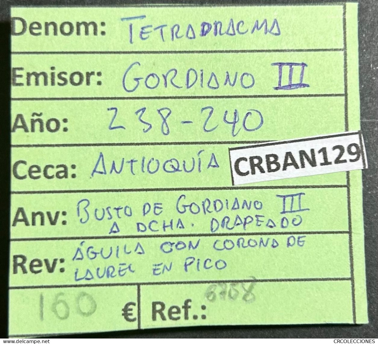 CRBAN129 MONEDA TETRADACMA VER DESCRIPCION EN FOTO - Otros & Sin Clasificación