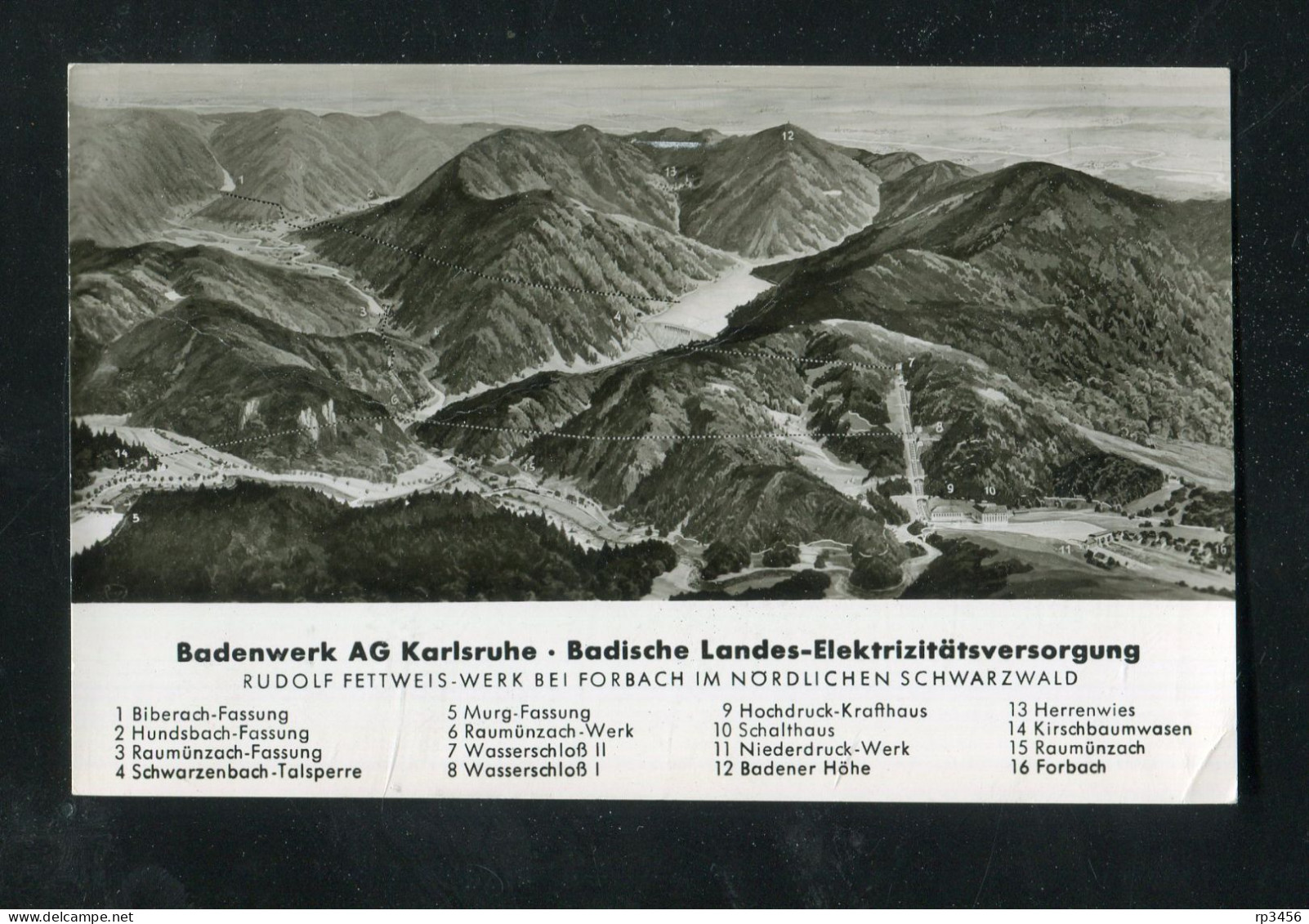 "ELEKTRIZITAETSVERSORGUNG" Ca. 1960, AK "Badenwerk AG Karlsruhe" (C206) - Mercaderes