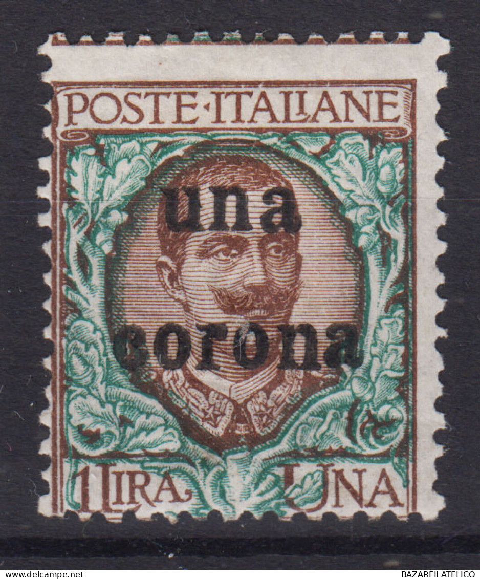 OCCUPAZIONI DALMAZIA 1919 1 CENT. SU 1 LIRA N.1 G.O MH* - Dalmatien