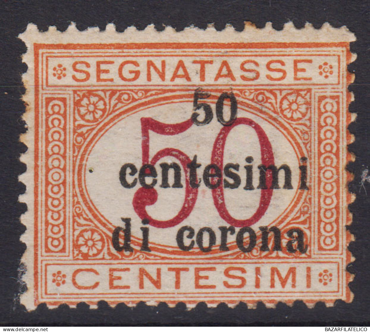 OCCUPAZIONI TRENTO E TRIESTE 1919 SEGNATASSE 50 C. SU 50 C. N.6 G.O MH* - Trentino & Triest