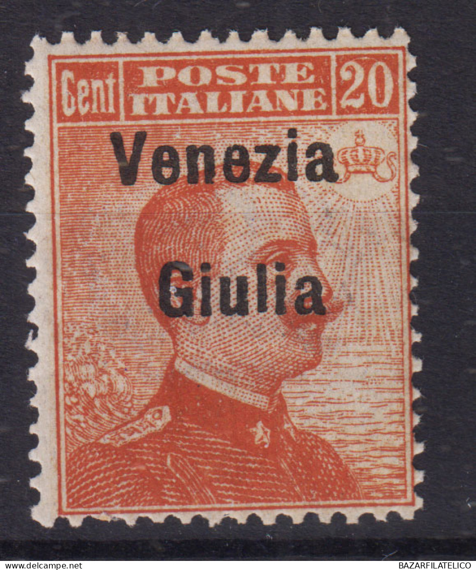 OCCUPAZIONI VENEZIA GIULIA 1918-19 20 CENTESIMI N.23 G.I MNH** - Venezia Giulia