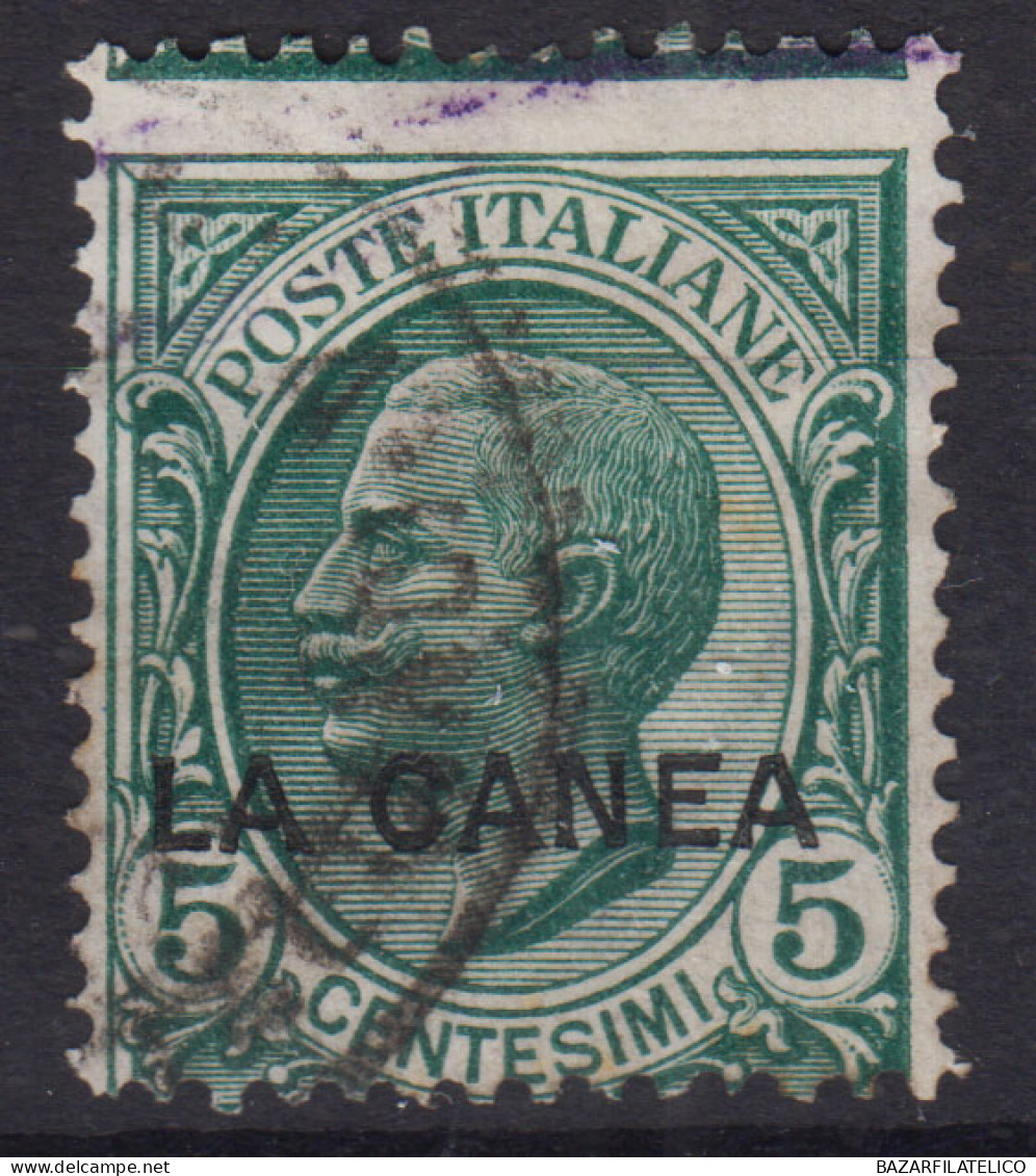 OCCUPAZIONI LA CANEA 1905 5 CENTESIMI N.5 USATO - La Canea